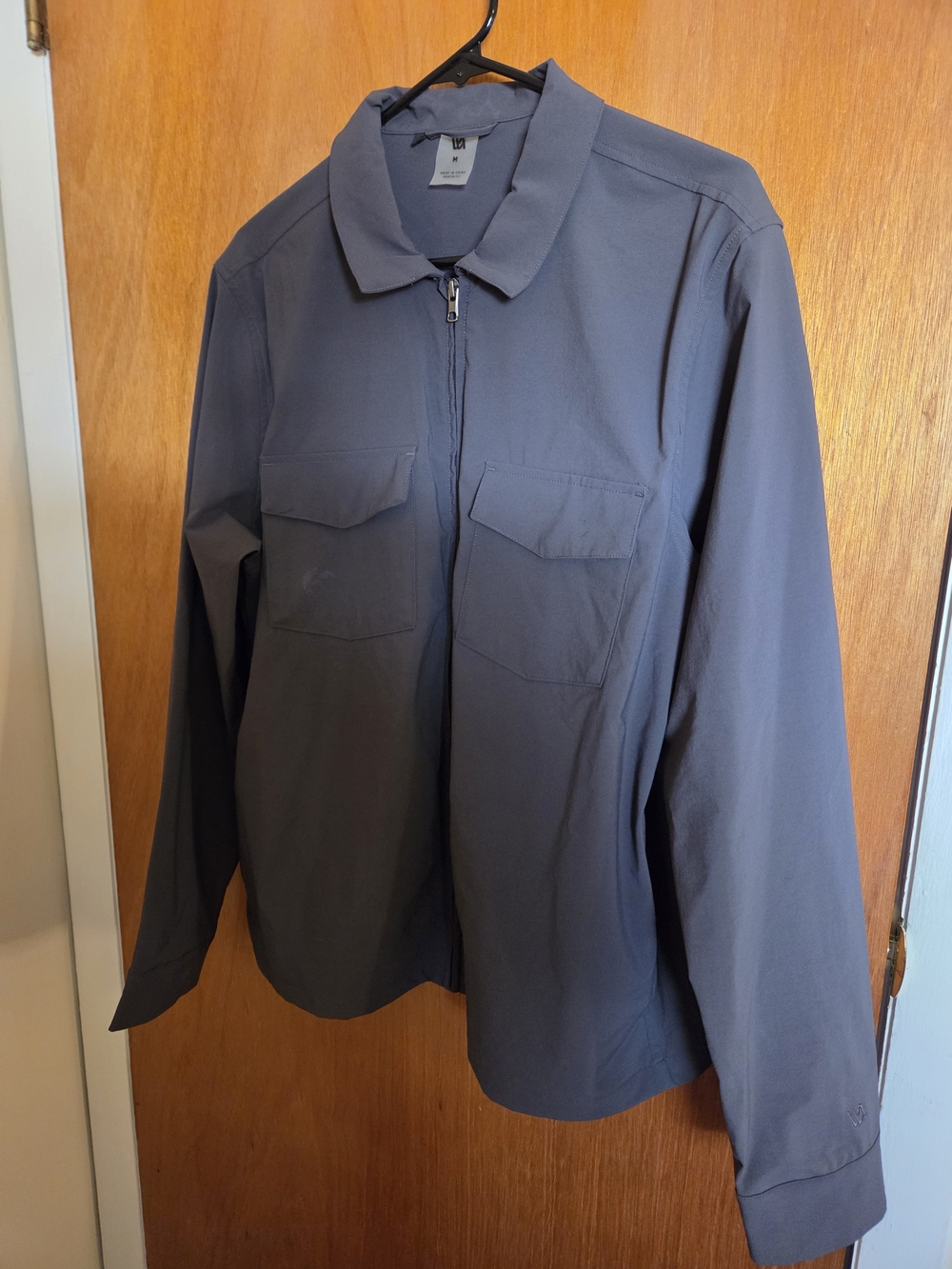 Men's Military-Style Field Jacket - Slate Gray